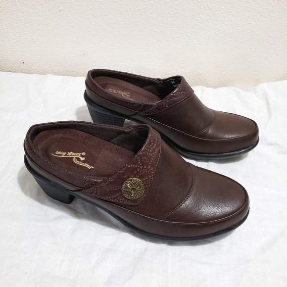 Easy Street Comfort Wave Mules Brown Size 6 Excellent Condition - Picture 5 of 11